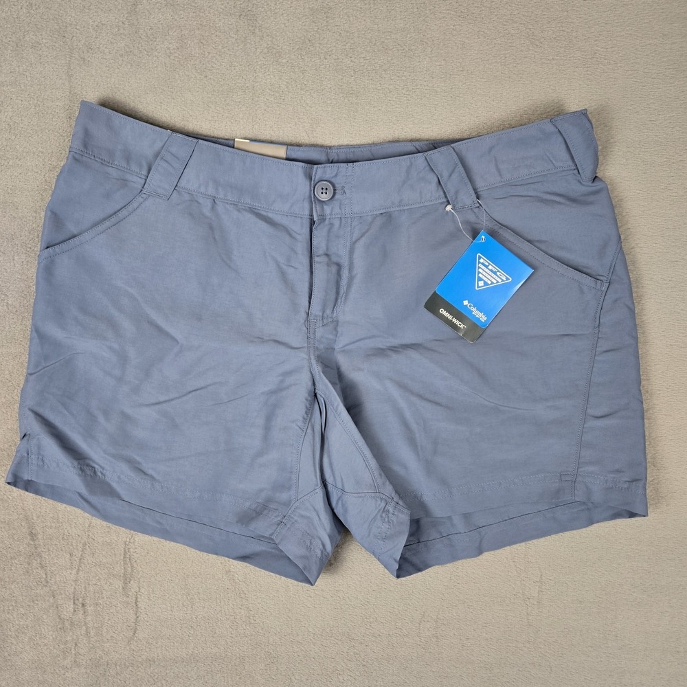 Columbia‎ PFG Coral Compass Short Women's XL Blue Nylon Lightweight Fishing Camp